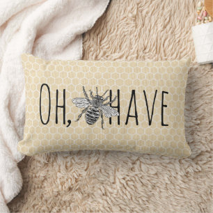 Coussin Rectangle Peigne Vintage rustique Drôle Oh Bee-Have