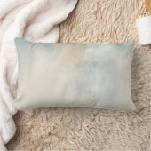 Coussin Rectangle Peint Abstrait contemporain bleu doux et crème (Couverture)