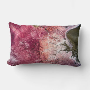 Coussin Rectangle Peinture abstraite rouge et brune