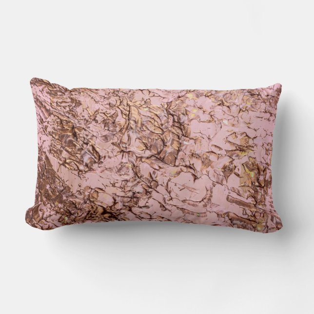 Coussin Rectangle Peinture acrylique Abstraite en cuivre (Recto)