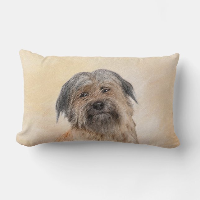 Coussin Rectangle Peinture de berger pyrénéenne - Cute Original Chie (Recto)
