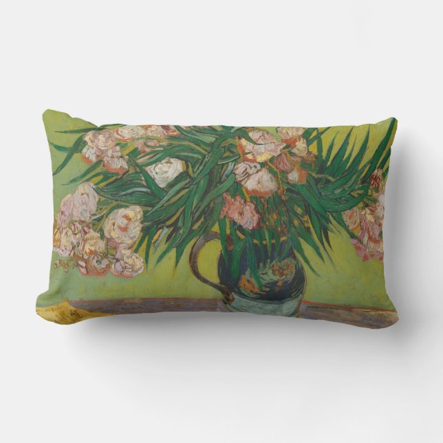 Coussin Rectangle Peinture de fleur d'oléandre de Vincent Van Gogh (Recto)