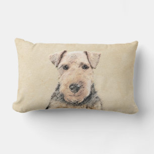 Coussin Rectangle Peinture de gallois Terrier - art original mignon