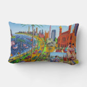 Coussin Rectangle Peinture de la ville de New York (Verso)