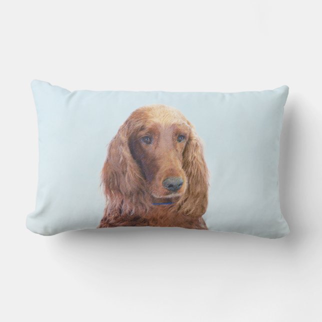 Coussin Rectangle Peinture de Setter irlandais - Joli art original d (Recto)