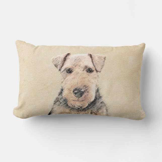 Coussin Rectangle Peinture galloise Terrier - Cute Original Chien Ar (Recto)