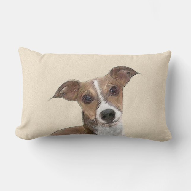 Coussin Rectangle Peinture italienne Greyhound - Cute Original Chien (Recto)