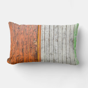 Coussin Rectangle Peinture murale orange et blanche