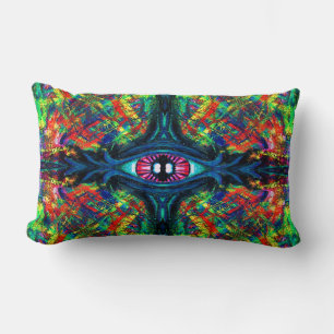 Coussin Rectangle Peinture tordue et trompeuse