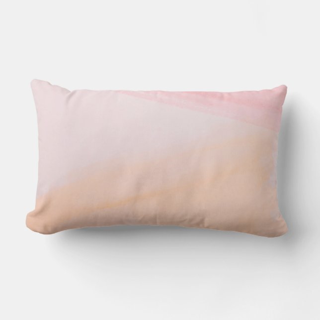 Coussin Rectangle Peintures rose et orange (Recto)