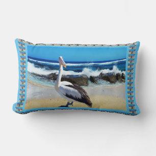 Coussin Rectangle Pelican Beach Splash,