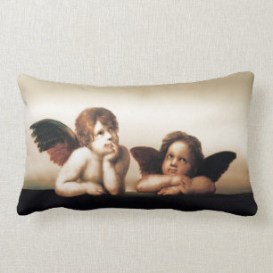 Coussin Rectangle Pensée d'anges de Sistine Madonna