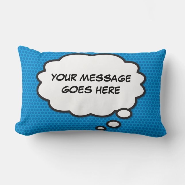 Coussin Rectangle Pensée personnalisée Bubble Funny Cool Comic Book (Recto)