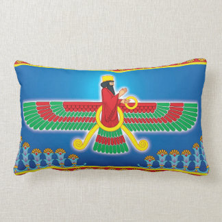 Coussin Rectangle Persan Faravahar de Zoroastrian