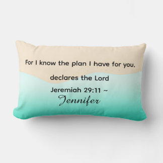 Coussin Rectangle Personalized Bible Scripture jeremiah 29v11