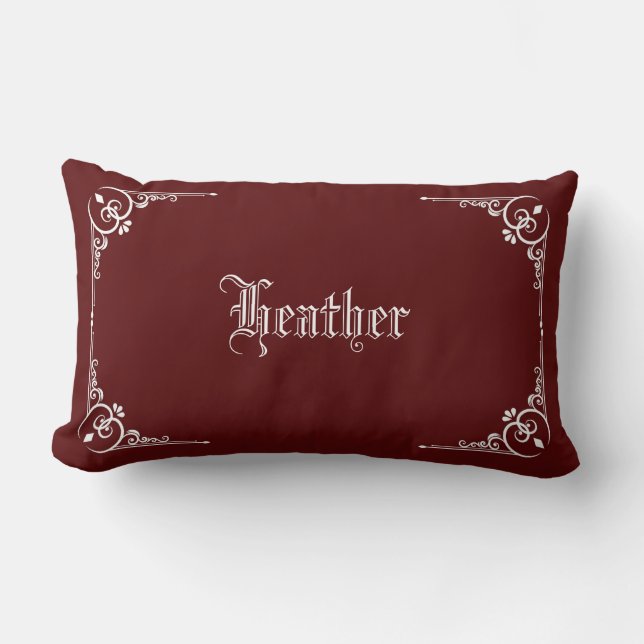 Coussin Rectangle Personalized Modern Elegant Typography Name  (Recto)