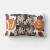 Coussin Rectangle Personalized mothers Day,photo collage floral gift (Verso)