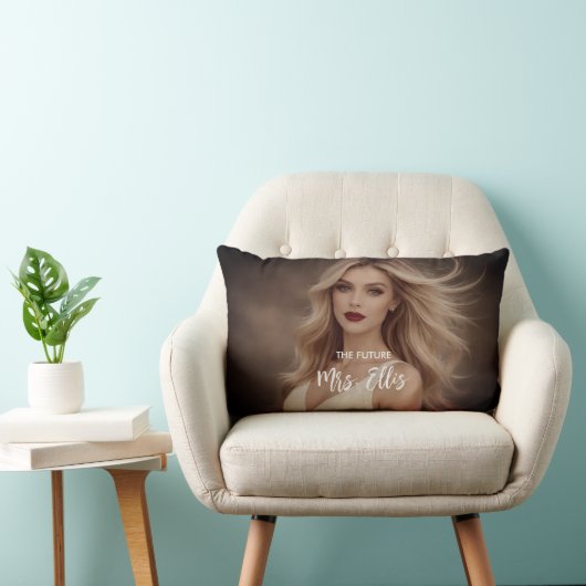 Coussin Rectangle Personalized Wedding Pillow – The Future, Mrs. (Chaise)