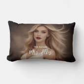 Coussin Rectangle Personalized Wedding Pillow – The Future, Mrs. (Recto)