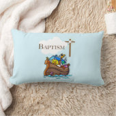 Coussin Rectangle Personnalisable, Baby Boy Baptism Arche de Noah (Couverture)