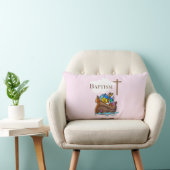 Coussin Rectangle Personnalisable, baptême de fille bébé Arche de No (Chaise)