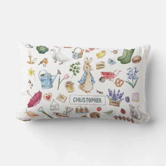 Coussin Rectangle personnalisation peter le lapin (Verso)