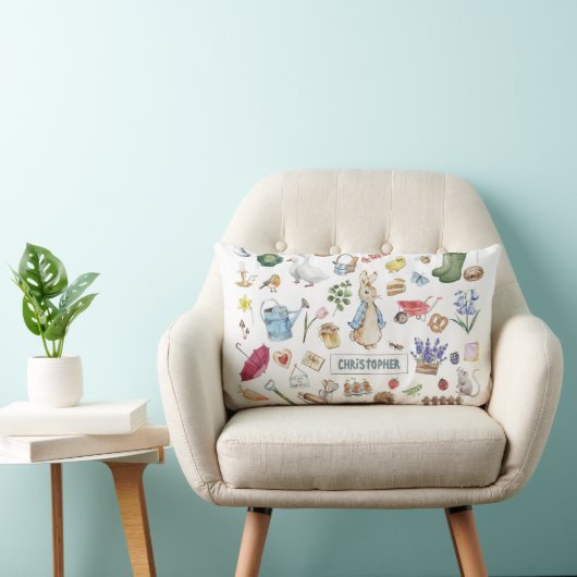 Coussin Rectangle personnalisation peter le lapin (Chaise)