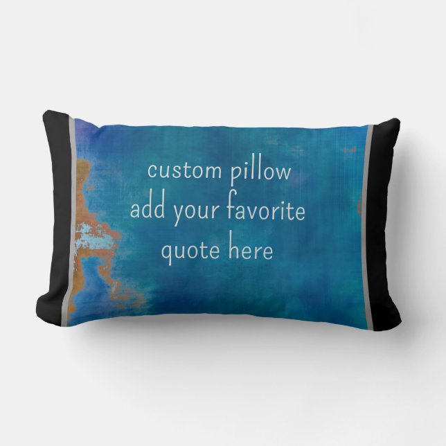 Coussin Rectangle personnalisé ajouter votre propre devis en détress (Recto)