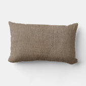 Coussin Rectangle Personnalisé Burlap-Look Rustique Mariage/Famille (Verso)