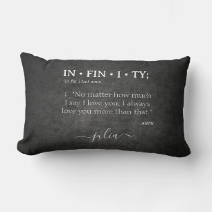 Coussin Rectangle Personnalisé INFINITÉ Vous aimez plus Dictionnaire