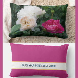 Coussin Rectangle Personnalisé Profitez de votre retraite Roses de c