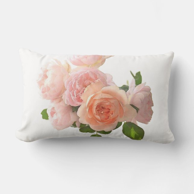 Coussin Rectangle Personnalisé Rose tendance Moderne Élégant Modèle (Recto)