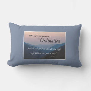 Coussin Rectangle Personnaliser, 5e anniversaire d'ordination