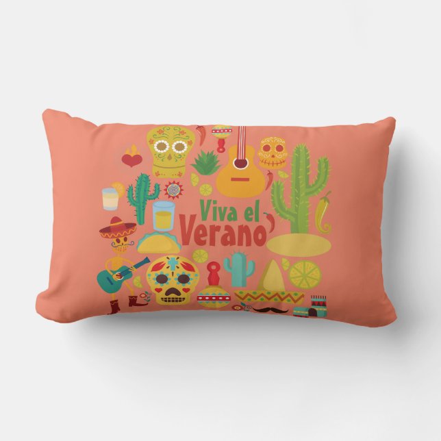 Coussin Rectangle Personnaliser Cool Mexique Monuments Design (Recto)