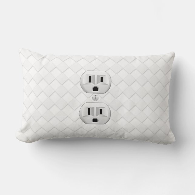 Coussin Rectangle Personnaliser d'amusement de la prise de courant é (Recto)