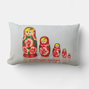 Coussin Rectangle Personnaliser les poupées russes Matryoshka empila