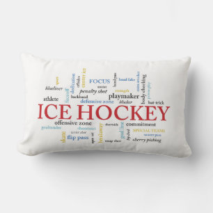 Coussin Rectangle Personnaliser, Merci d'entraîneur de hockey sur gl