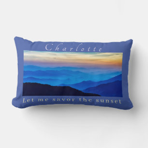 Coussin Rectangle Personnaliser Savourez le coucher de soleil sur l'
