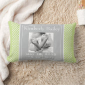 Coussin Rectangle Personnalisez le faire-part de naissance de crèche (Couverture)