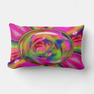 Coussin Rectangle Pétales Roses en canne-LUMBAR JETTE PILLOW