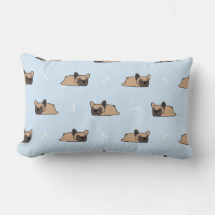 Coussin Rectangle Petit chiot français bulldog dormant sans soudure