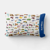 Coussin Rectangle Petit Garçon Things That Move Vehicle Cars Kid (Verso)