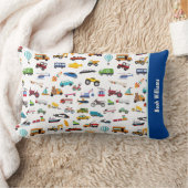 Coussin Rectangle Petit Garçon Things That Move Vehicle Cars Kid (Couverture)