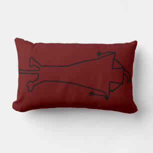 Coussin Rectangle Petroglyphe Tribal Simple Homme ou Alien