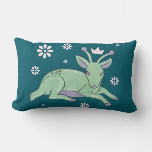 Coussin Rectangle Peuple de cerfs extraterrestres Art folklorique