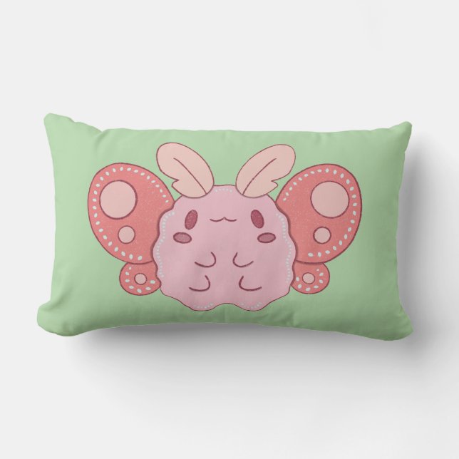 Coussin Rectangle Phalène guimauve (Recto)