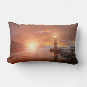 Coussin Rectangle Phare au coucher du soleil