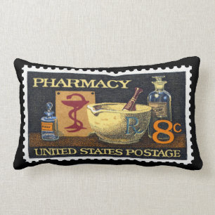 Coussin Rectangle Pharmacie Rx Stamp~Pharmacist ~Druggist~Apothecary