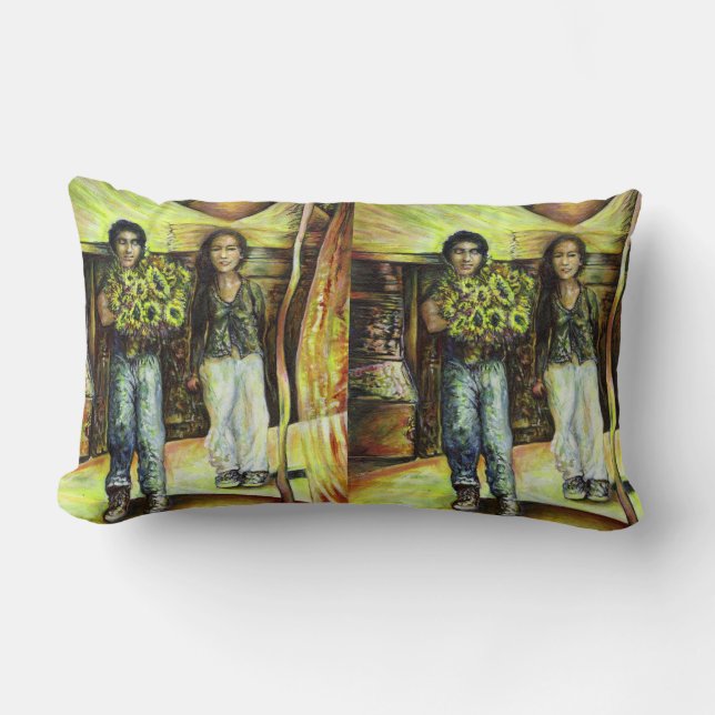 Coussin Rectangle Phase de ChapeI Sixtine d'un ChaIIenge (Recto)