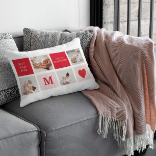 Coussin Rectangle Photo Collage Moderne & Best Mom Ever Cadeau
